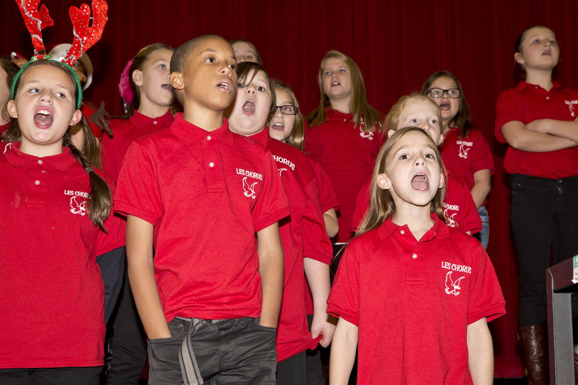 Chorus students performing