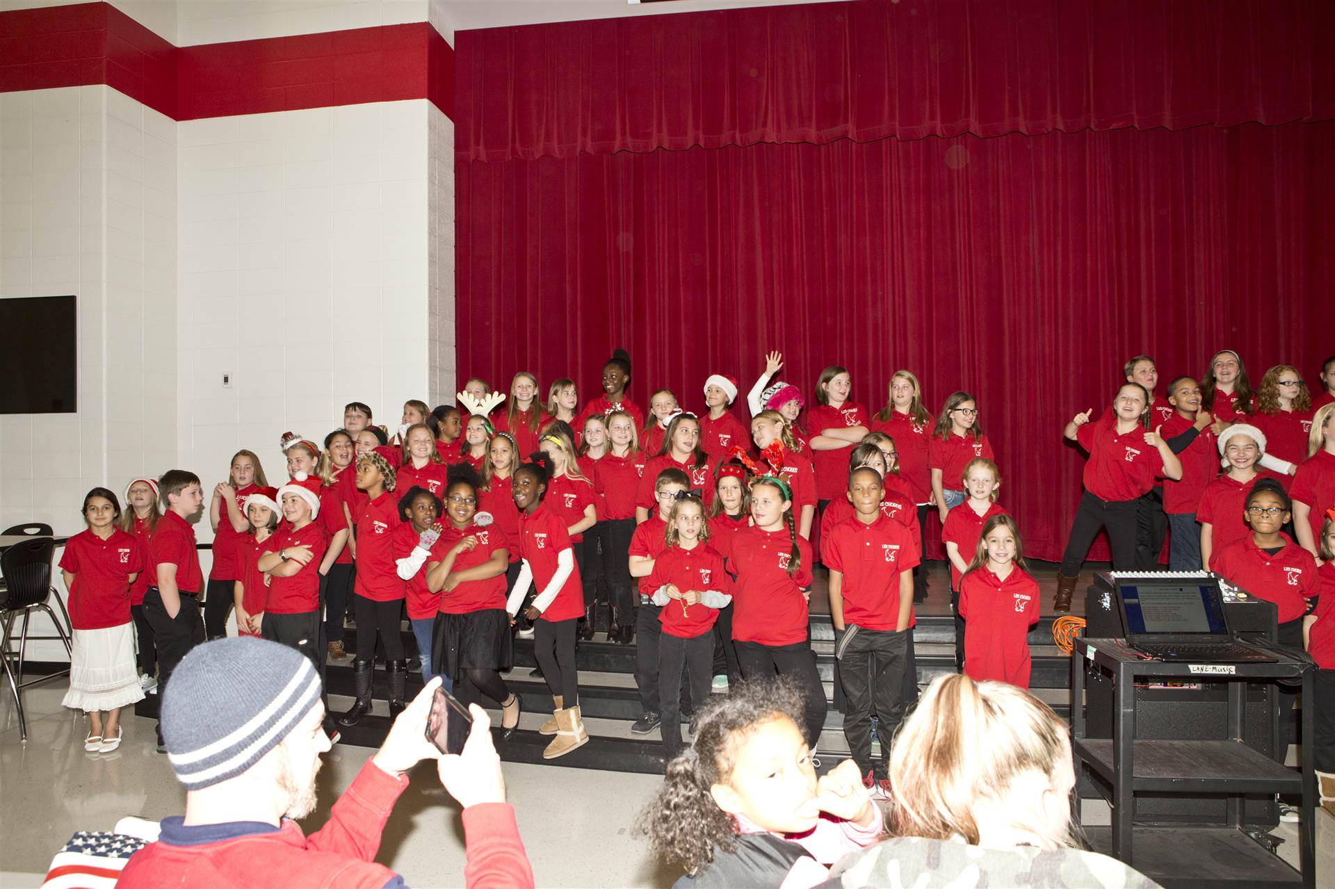 Chorus students performing