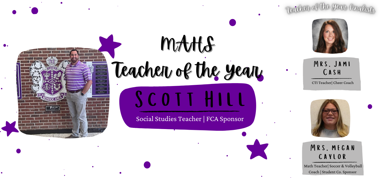 Teacher of the year Coach Scott Hill