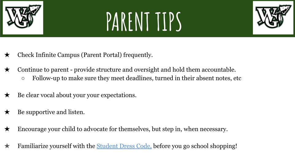 Parent Tips