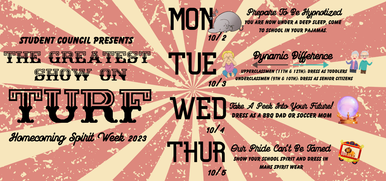 Hoco Spirit Week Theme Days