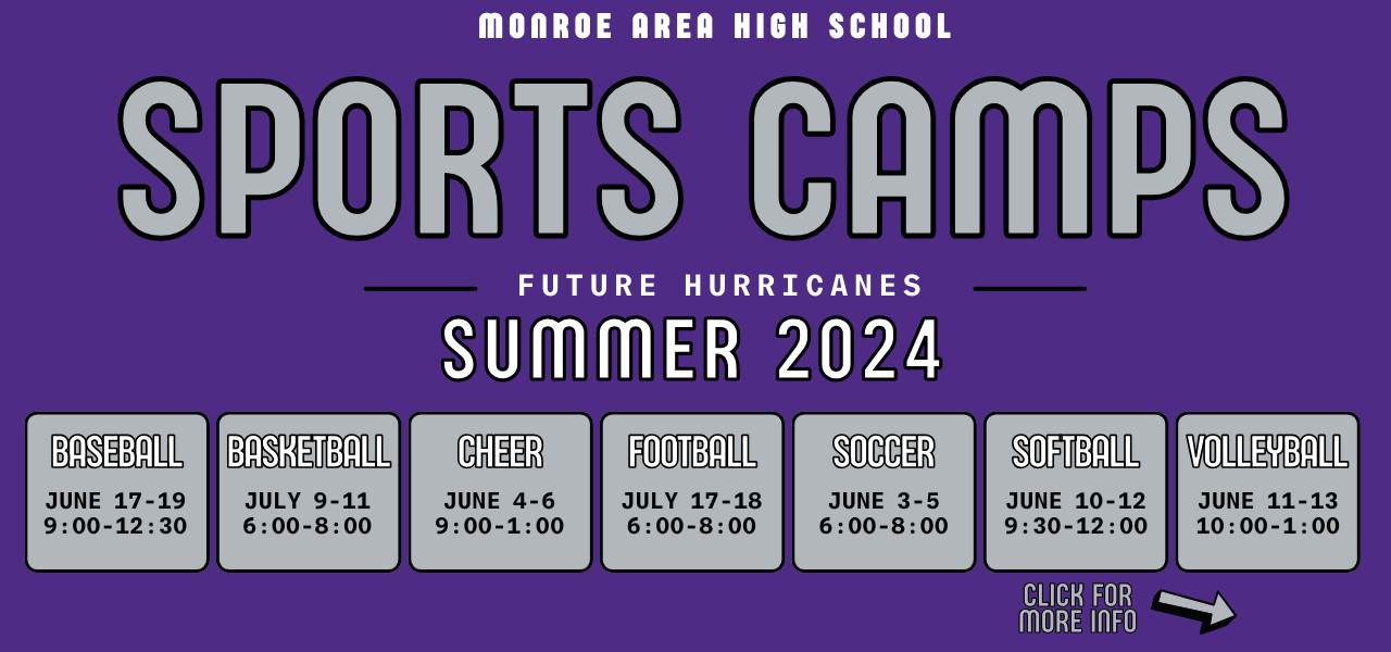 Summer 2024 Sports Camps. Click Read More for details